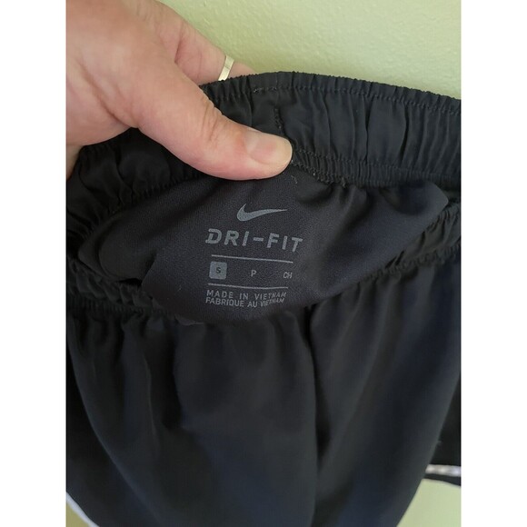 Nike Women's Dri Fit Running Shorts Black Lined Polyester Size Small - Picture 3 of 4